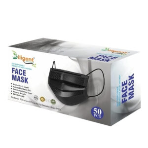 Black Surgical Face Mask 3 Ply 50 Pcs -Ear Loop