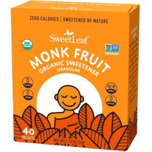 SweetLeaf Organic Monk Fruit (Keto) Sweetener 40 Sach
