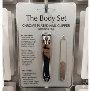 The Body Set Chrome Plated Nail Clipper Silver Card With Nail File -L N..AC 19/4/2026