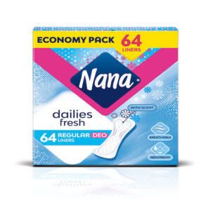 Nana (Deo Fresh) Normal Scented Pantyliner Eco. Pack 64 L/Pads