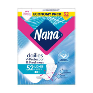 Nana Long Pantyliner Economy Pack 52 L/Pads