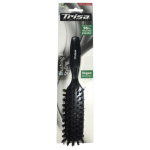Trisa Brushing & Styling Vegan Bristles Long Rectangle Plastic Hair Brush-M