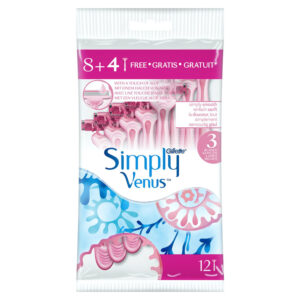 Gillette Simply Venus Dispo. Women Razors 3 Blades 8+4 Pcs