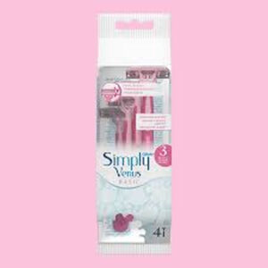 Gillette Simply Venus 3 Refillable Women Razor + Head Refiller 3 Pcs