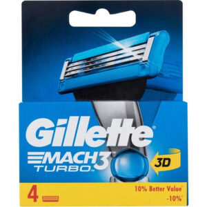 Gillette Mach3 Turbo Head Refiller 4Pcs