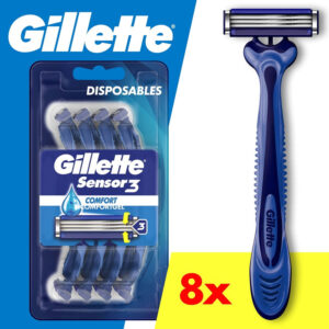 Gillette Blue 3 Dispo. Men Black Head Razors 8 Pcs N..A 20/12/2023