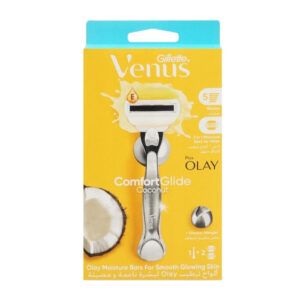 Gillette Venus With Olay Comfortglide Refillable Women Razor + Head Refillers 2Pcs