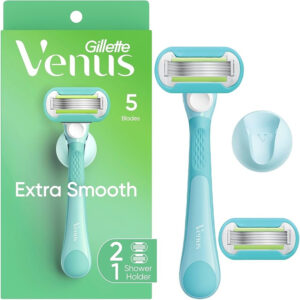 Gillette Venus Extra Smooth Refillable Women Razors +Head Refiller 2 Pcs