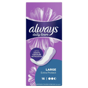 Always Extra Protect Large Pantyliners 16 L/Pads 20% Off