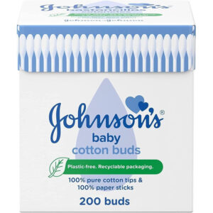 Johnsons Ear Cotton buds/Ear Swabs Square Box 200 Pcs