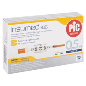 Pic Insumed Insulin Syringe 0.5ml 31Gx8mm 30 Pcs N..A 9/4/2026