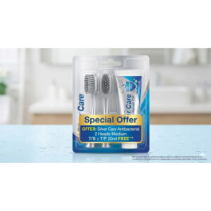 Offer Silver Care Antibacterial 2 Heads Medium T/B+T/P 20ml Free^^1