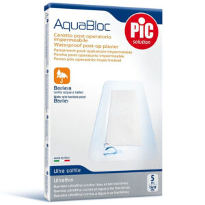 Pic AquaBloc Water Proof (Anti Bacterial) Post-OP Plaster 10*15cm 5 Pcs لزقة عمليات