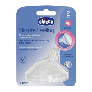 Chicco N.F Medium Flow Silicone Teat/Nipple  2m+ 1Pc