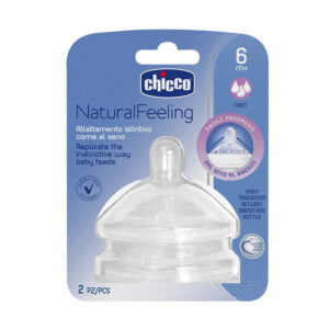Chicco N.F Fast Flow Silicone Teat/Nipple 6m+ 2 Pcs