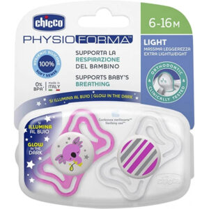 Chicco Physio Forma Light Silicone Soother/Pacifier 6-16m 2 Pcs-Girl N..A 13/3/2024