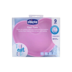 Chicco Easy Heart Shaped Suction Plate 9m+ 0102171 -Pink جميع الالوان