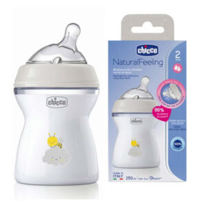 Chicco N.F F/Bottle 250ml 2m+(White/Grey) -Unisex