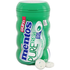 Mentos Pure Fresh S/F Gum Bottle 50 Pcs 100g-Spearmint جميع النكهات