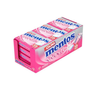 Mentos White S/F Gum Blisters 15 Pcs-Bubble Fresh    جميع النكهات