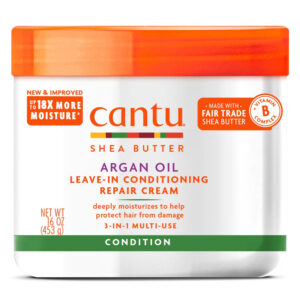 Cantu Argan Oil &Shea Butter Leave In Conditioning Repair Hair Cream 453g