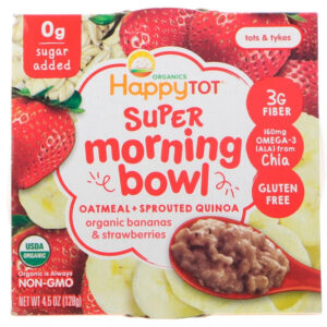 HappyTot G/F Oatmeal & Sprouted Quinoa Banana, Strawberry 128gN..A21/9/2022
