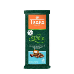 Trapa Stevia Milk Chocolate G/F Chocolate Bar 75g