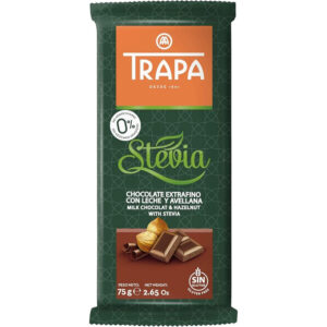 Trapa Stevia Milk Chocolate & Hazelnut G/F Chocolate Bar 75g N..AC 5/12/2024