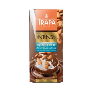 Trapa Milk Chocolate & Whole Almonds G/F 0% Added Sugars Chocolate Bar 175g