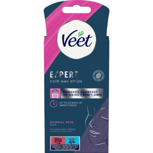 Veet Expert Under Arm Wax Strips (Normal) 16 Pcs+Wipes 3 Pcs
