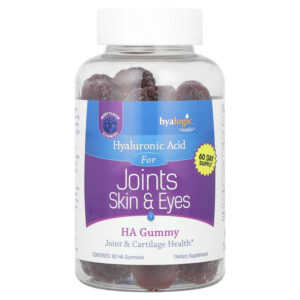 Hyalogic Hyaluronic Acid 60 mg For Joints 60 Gummies مبرد