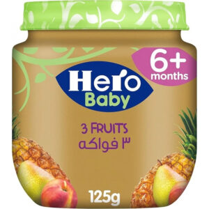 Hero Baby 3 Fruits Food Jar 125g^^1N..AC 14/10/2025 6@26