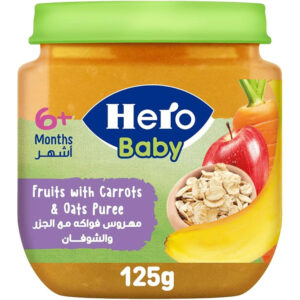 Hero Baby Mixed Fruits With Carrots & Oats Food Jar 125g^^1 6@26