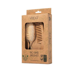 Vepa Oval Wooden Plastic Bristles Hair Brush-M Del