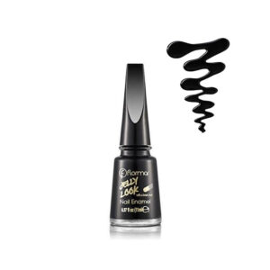 Flormar Jelly Look Nail Polish 11ml - Patent Black Leather JL28
