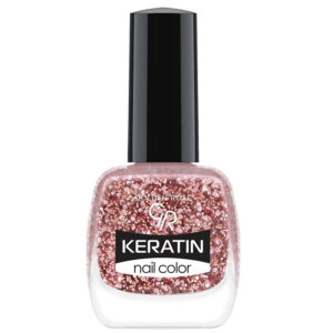 Golden Rose Keratin Glitter Nail Polish 10.5ml -Gold 408