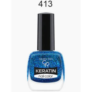 Golden Rose Keratin Glitter Nail Polish 10.5ml -Blue 411