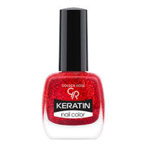 Golden Rose Keratin Glitter Nail Polish 10.5ml -Red 415