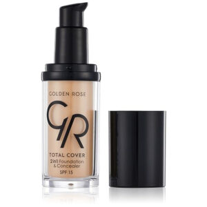 Golden Rose Total Cover Spf 15 2 in1 Foundation & Concealer 30ml -Light Beige 12