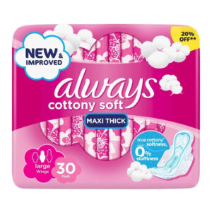 Always Cotton Soft Maxi Thick Large 30 L/Pads Del