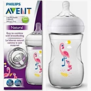 Avent Natural F/Bottle 260ml 1m+ -Flamingo / Unicorn Del
