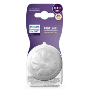 ِِAvent Natural Flow (3) Silicone Teat/Nipple 1m+ 2 Pcs Scratch & Win -->(Ja)