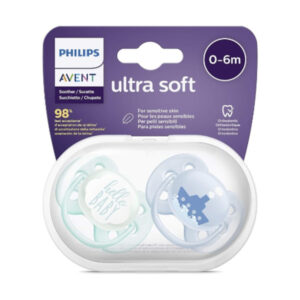 Avent Ultra Air Silicone Soother/Pacifier 0-6m (Twin Pack)- Decorated Boy-Scratch & Win -->(Ja)