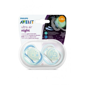 Avent Ultra Soft Silicone Soother/Pacifier 6-18m (Twin Pack)-Decorated Boy-Scratch & Win  -->(Ja)