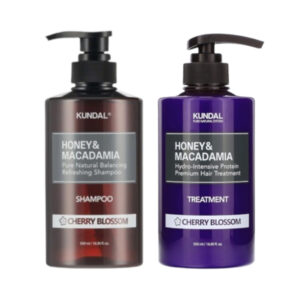 Offer Kundal Honey & Macadamia (Shampoo+Treatment) Cherry Blossom 500ml 30% Off ^^1 -->(Ja)