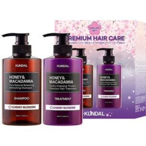 Offer Kundal Honey & Macadamia (Shampoo+Treatment) Cherry Blossom 500ml Limited Edition ^^1 -->(Ja)