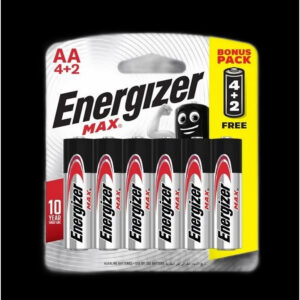 Energizer Max Lithium AA Batteries 4+2 Pcs