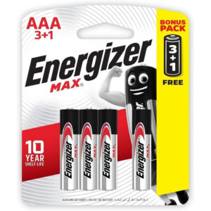 Energizer Max Lithium AAA Batteries 3+1Pc