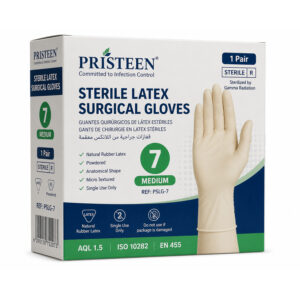 Sterile Latex Surgical Gloves (7) 1Pair-I Med Pristeen