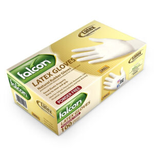 Latex Gloves (Powder Free) 100 Pcs - L ابيض